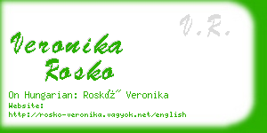 veronika rosko business card